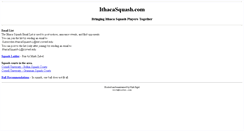 Desktop Screenshot of ithacasquash.com